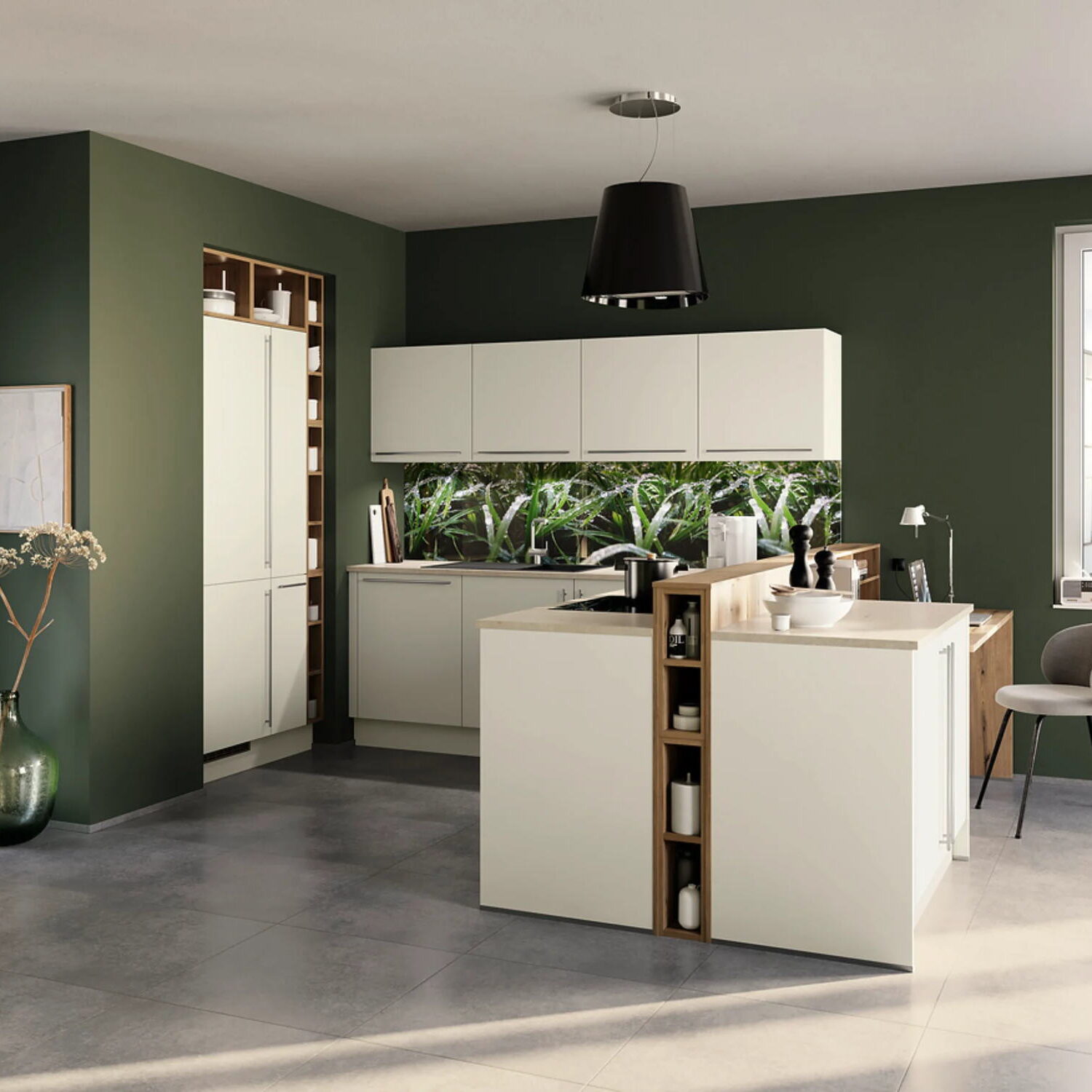 Express Moderne L-Küche Magnolia supermatt