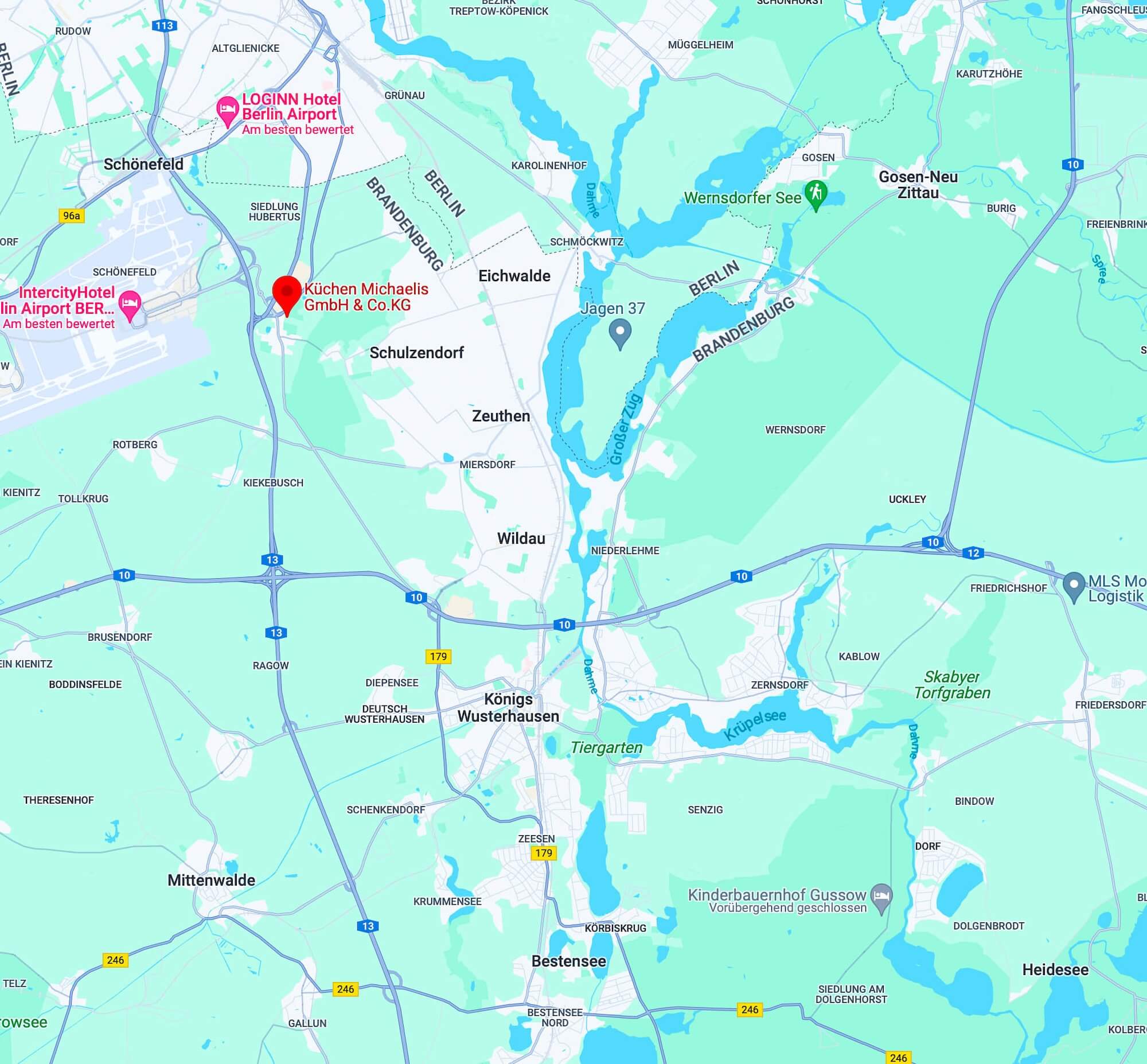 Küchenstudio Micheaelis und Umland – Anfahrt aus dem Umland Küchen Zeuthen