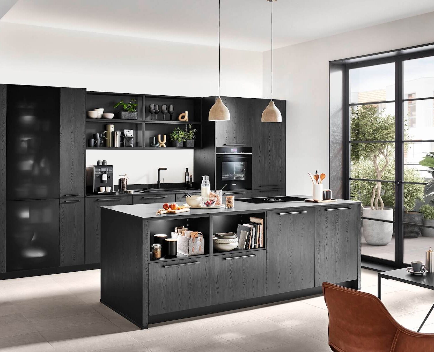 Nobilia Design Inselküche Eiche Nero Nachbildung