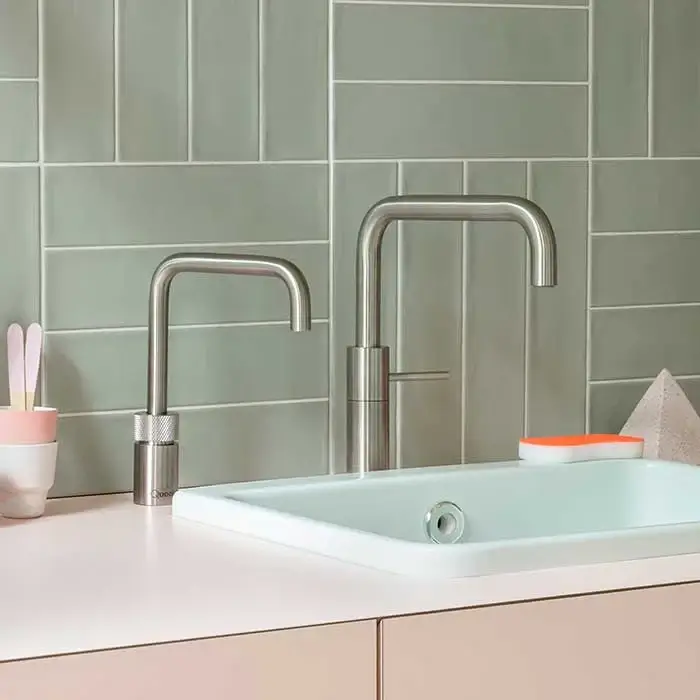Quooker Nordic Square Twintaps Voll-Edelstahl