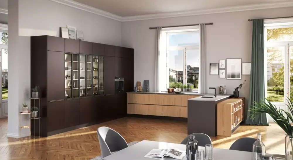 Rotpunkt Design U-Küche Eiche Arabica